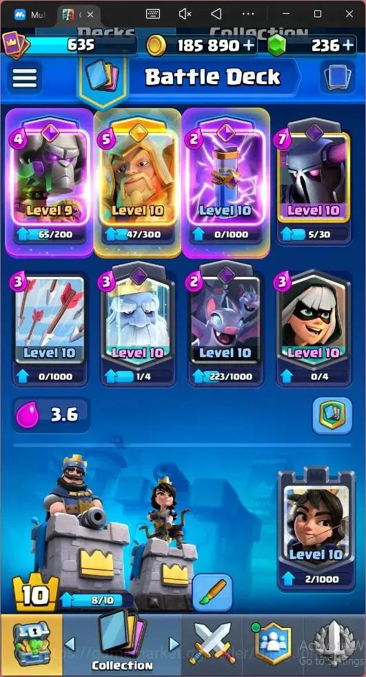 Clash Royale Accounts CL 635|KTL 11|Trophy 5519|76 Card|1Hero|6EVO|Arena image 11