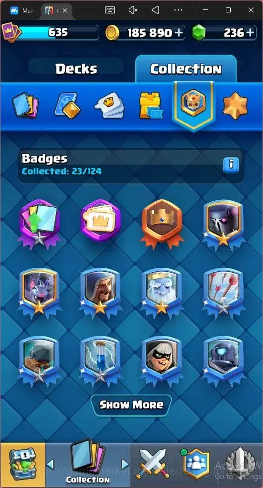 Clash Royale Accounts CL 635|KTL 11|Trophy 5519|76 Card|1Hero|6EVO|Arena image 6