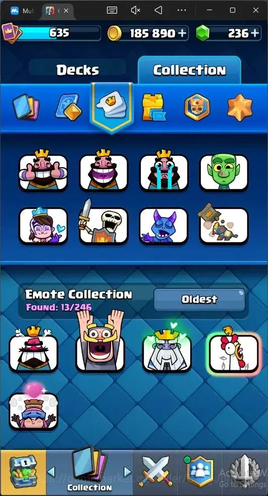Clash Royale Accounts CL 635|KTL 11|Trophy 5519|76 Card|1Hero|6EVO|Arena image 8