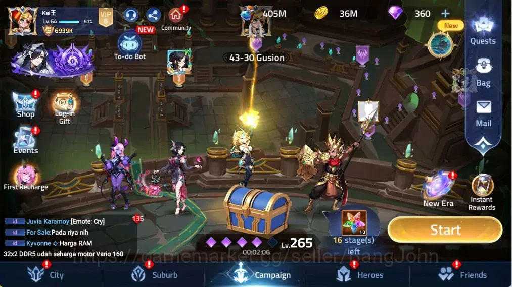 Mobile Legends: Adventure Accounts 70684 | Server 70684 L64 | 6939K Power | Camp 43-2 image 5