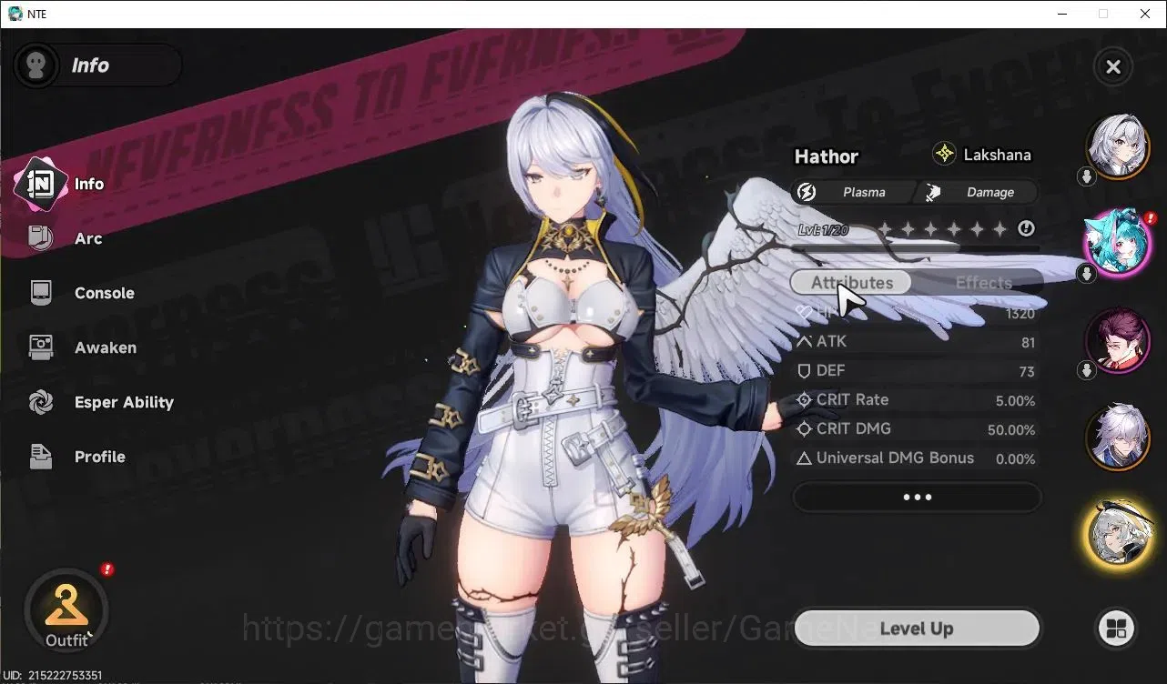 Neverness to Everness Accounts Global EU |HL 3| 3 SSR Hotori, Hathor, Baicang + S image 3