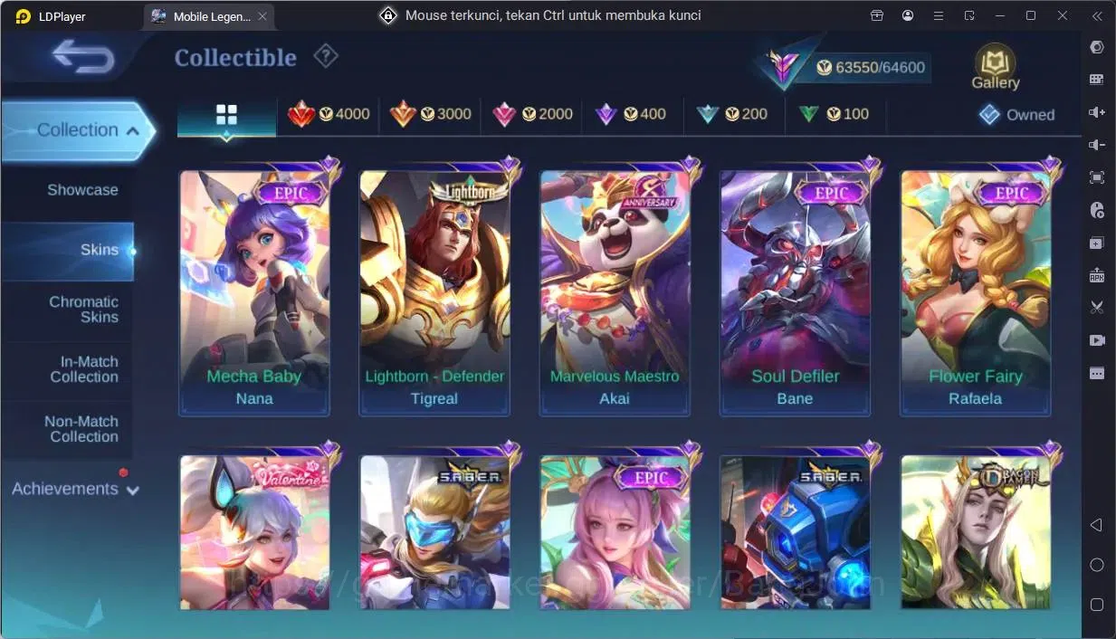Mobile Legends: Bang Bang Accounts Global|Hero 131|Skin 244|Renowned|KOF Karina|CC Na image 12