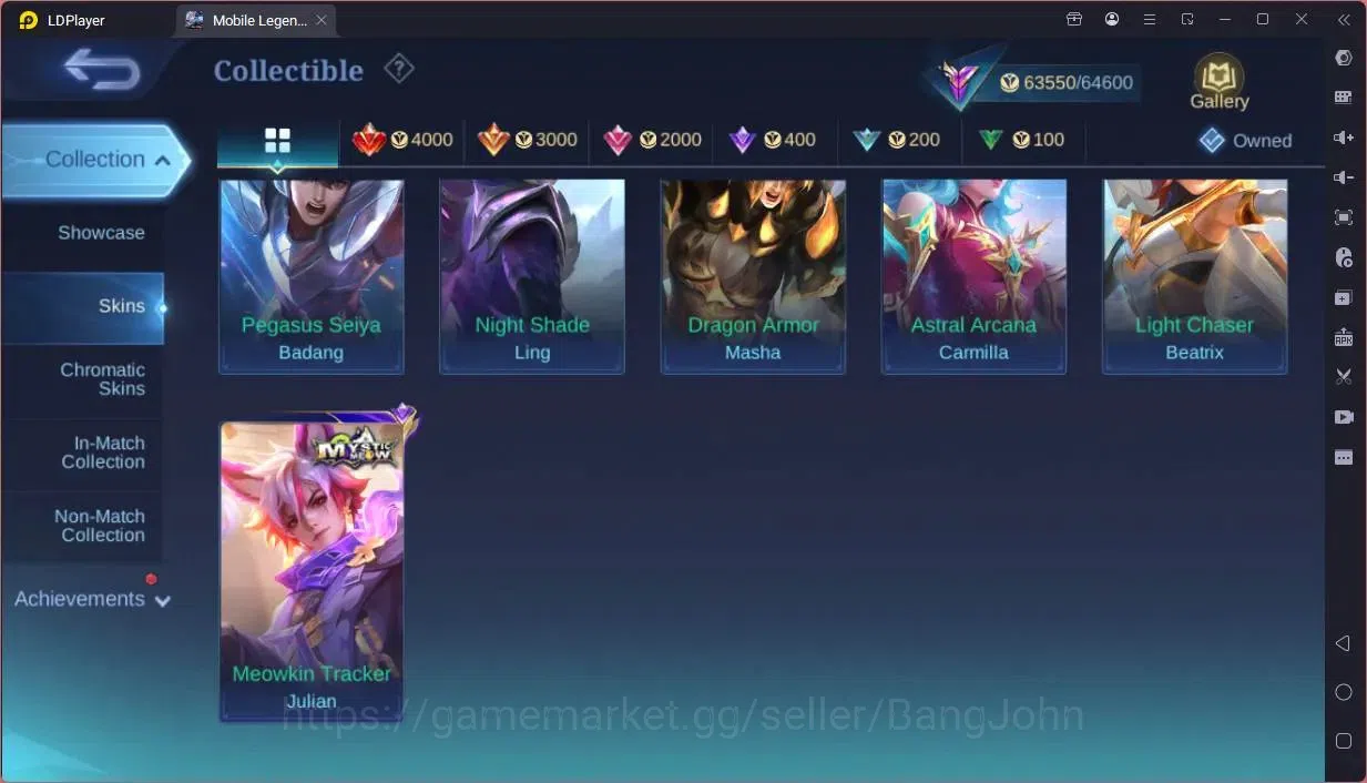 Mobile Legends: Bang Bang Accounts Global|Hero 131|Skin 244|Renowned|KOF Karina|CC Na image 17