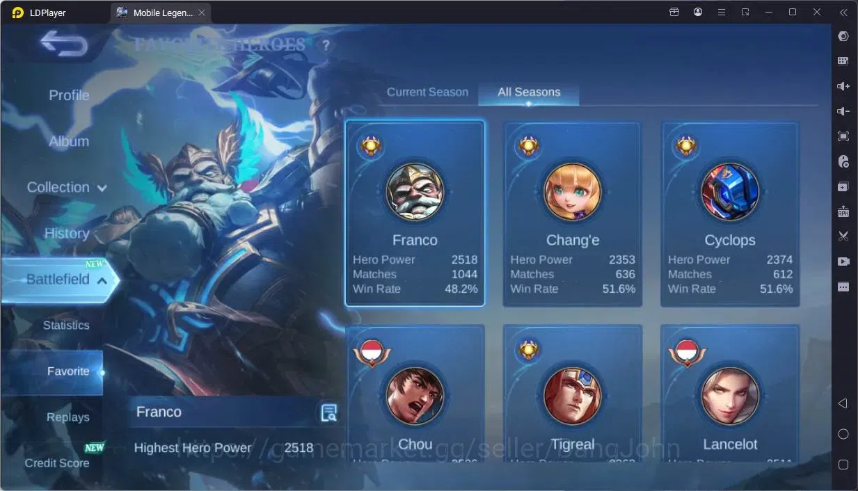 Mobile Legends: Bang Bang Accounts Global|Hero 131|Skin 244|Renowned|KOF Karina|CC Na image 4