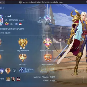 Mobile Legends: Bang Bang Collector Global|Hero 131|Skin 244|Renowned|KOF Karina|CC Na image 1