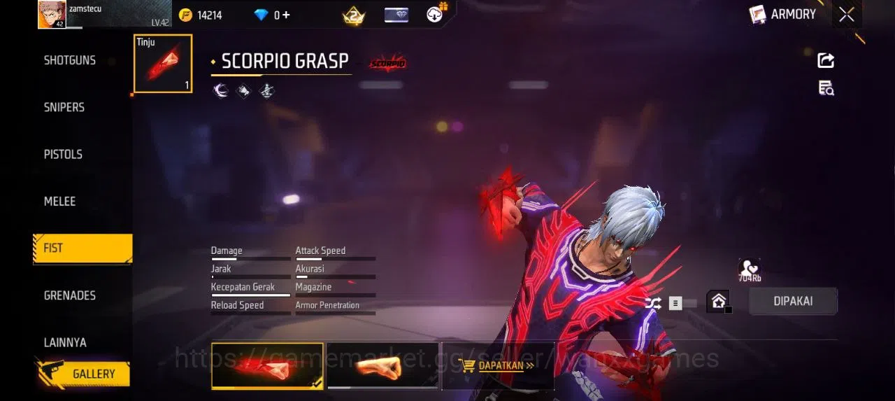 Free Fire Accounts Indonesia | EVOGUN 1 M1014 LVL 5 VAULT 33 EMOTE 8 ANIMASI 1 KATANA LOBY 1 FIST 1 TAS 9 WEAPON 46 | W912 10