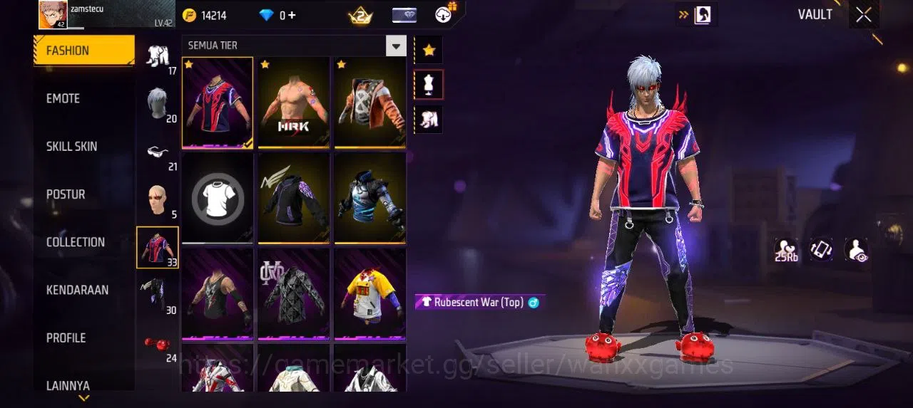 Free Fire Accounts Indonesia | EVOGUN 1 M1014 LVL 5 VAULT 33 EMOTE 8 ANIMASI 1 KATANA LOBY 1 FIST 1 TAS 9 WEAPON 46 | W912 2
