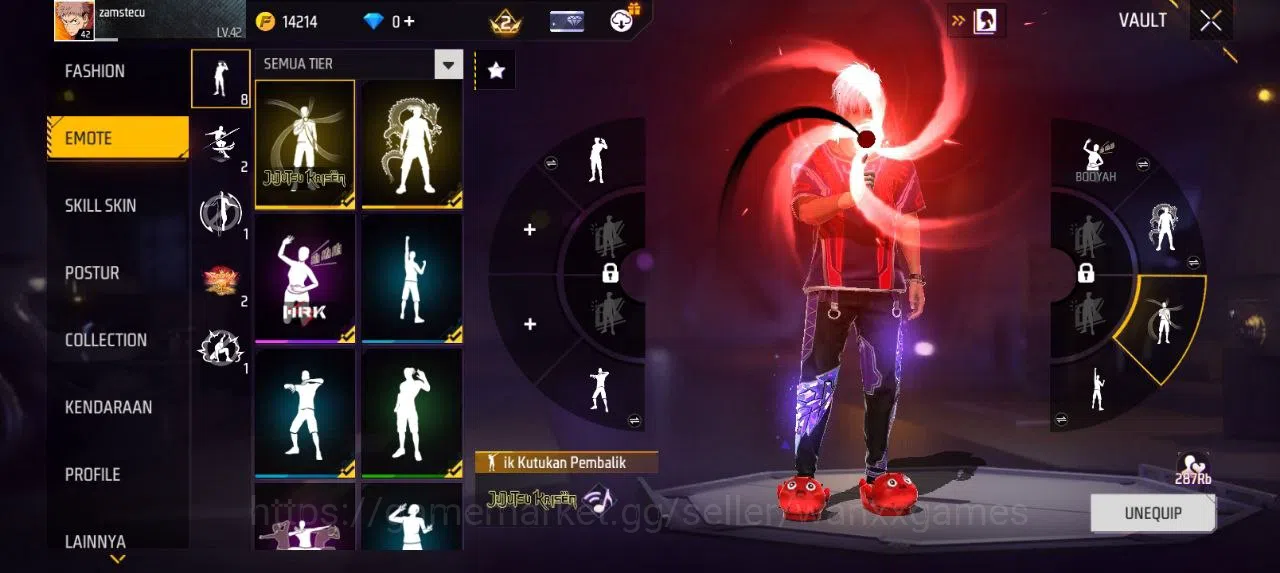 Free Fire Accounts Indonesia | EVOGUN 1 M1014 LVL 5 VAULT 33 EMOTE 8 ANIMASI 1 KATANA LOBY 1 FIST 1 TAS 9 WEAPON 46 | W912 4