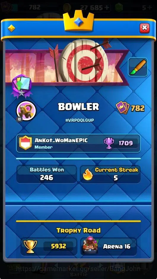Clash Royale Accounts CL |KTL 12|Trophy 5932|Card 91|5 EVO|1 Hero|5 Lv12 image 20