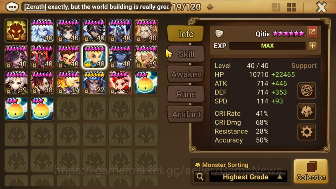 Summoners War: Sky Arena Accounts ASIA Lv59| 1 LD[Qitian Dasheng]|12 NB5(Theodora,Li image 12