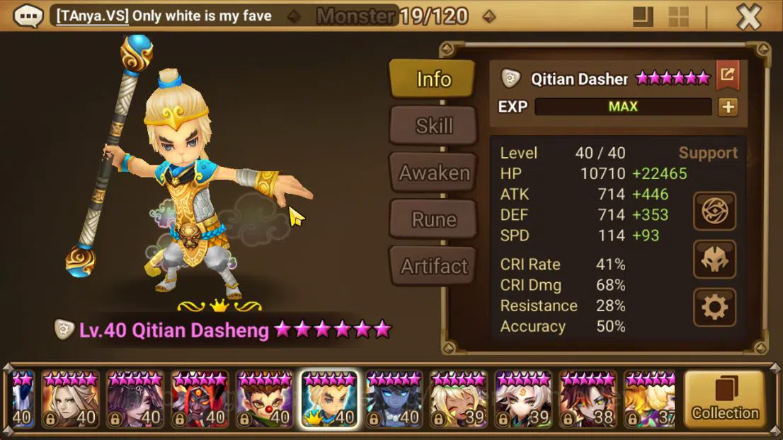 Summoners War: Sky Arena Accounts ASIA Lv59| 1 LD[Qitian Dasheng]|12 NB5(Theodora,Li image 9
