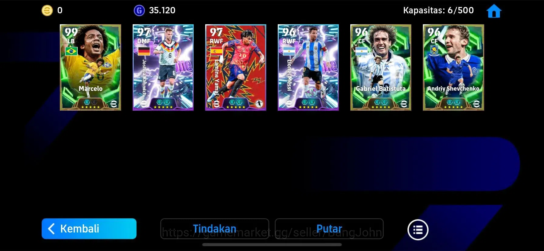 eFootball Accounts Legends & Iconic Players Mobile|PW 3116|Marcelo Epic,Gabriel Batistuta Epic,Joshua Kimmich 2