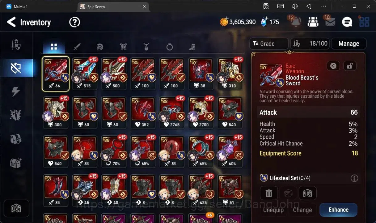 Epic Seven Accounts Global Unverif |6 ML(B Arunka,SE Celine,A Laika,St image 17