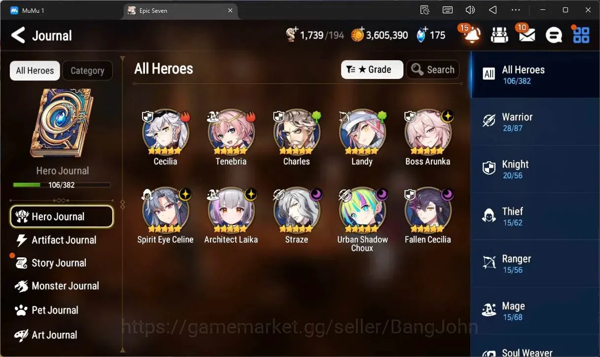 Epic Seven Accounts Global Unverif |6 ML(B Arunka,SE Celine,A Laika,St image 5