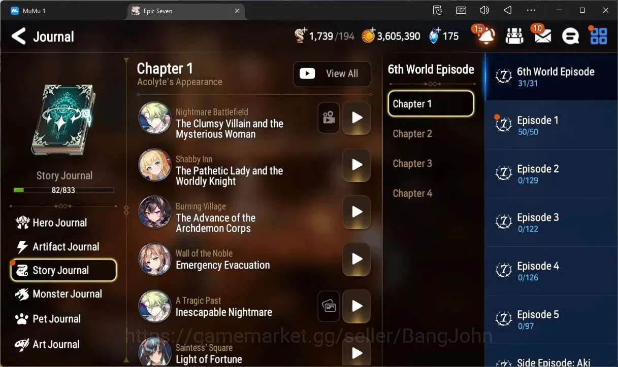 Epic Seven Accounts Global Unverif |6 ML(B Arunka,SE Celine,A Laika,St image 7