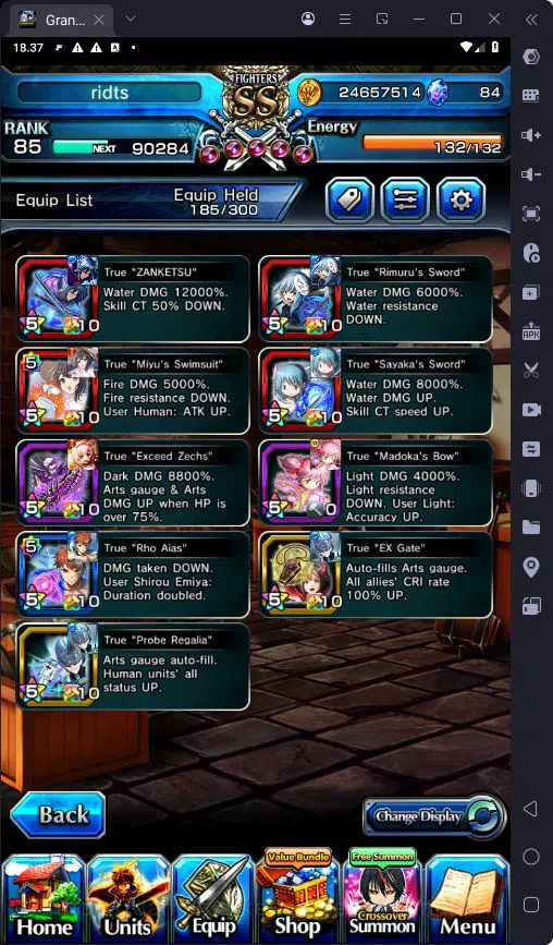 Grand Summoners Accounts GLOBAL|Ascend 11|Rank 85|Houka Inumutu TW|Summer M image 4