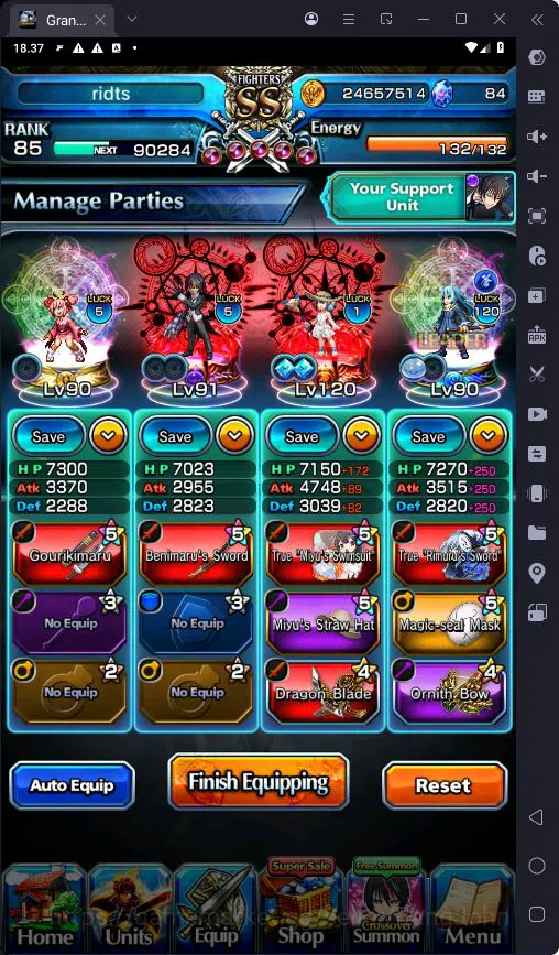 Grand Summoners Accounts GLOBAL|Ascend 11|Rank 85|Houka Inumutu TW|Summer M image 5