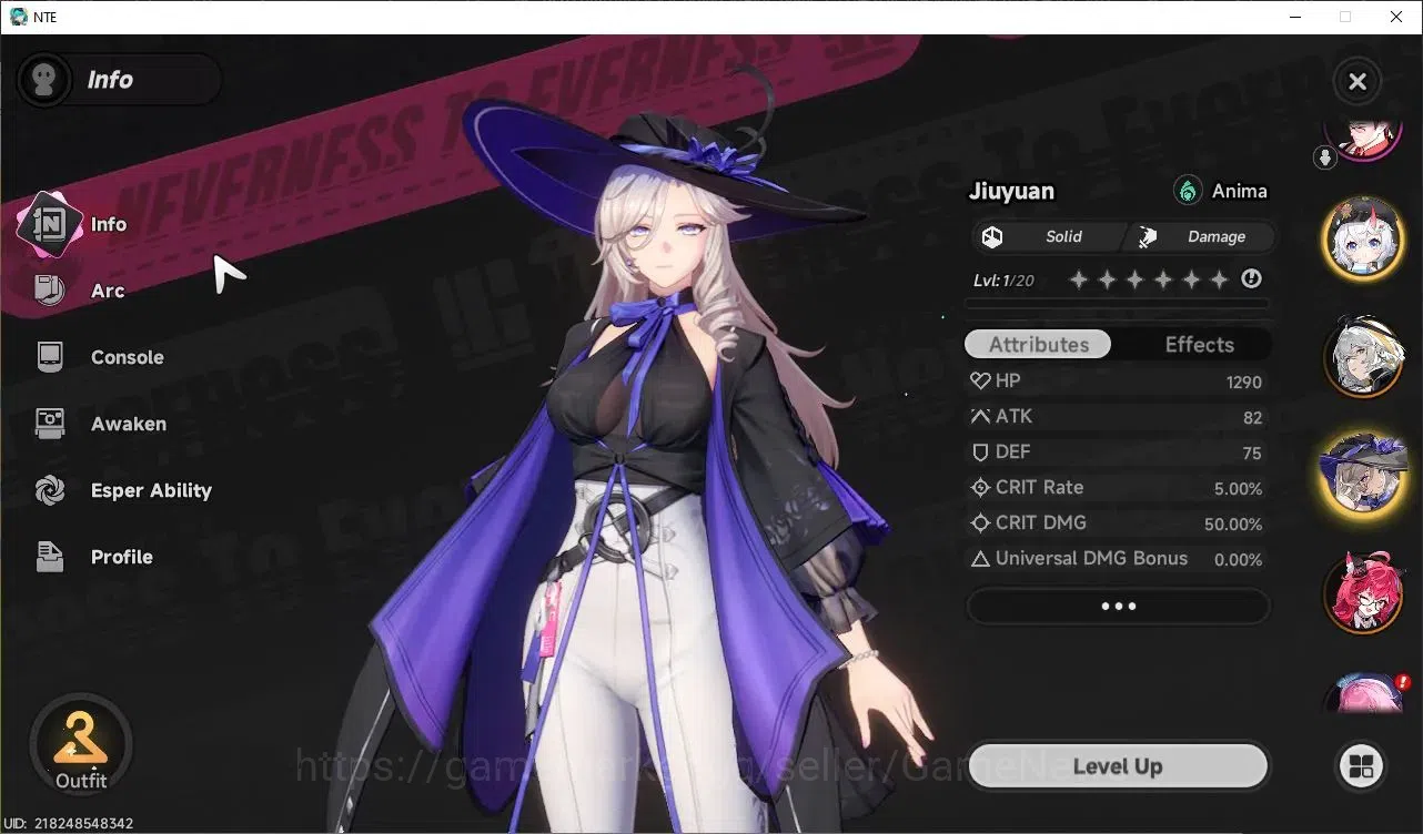 Neverness to Everness Accounts GLOBAL EU|HL 3 [4 SSR] Limited Nanally, Jiuyuan, Sakiri, Hathor |6 SR 2