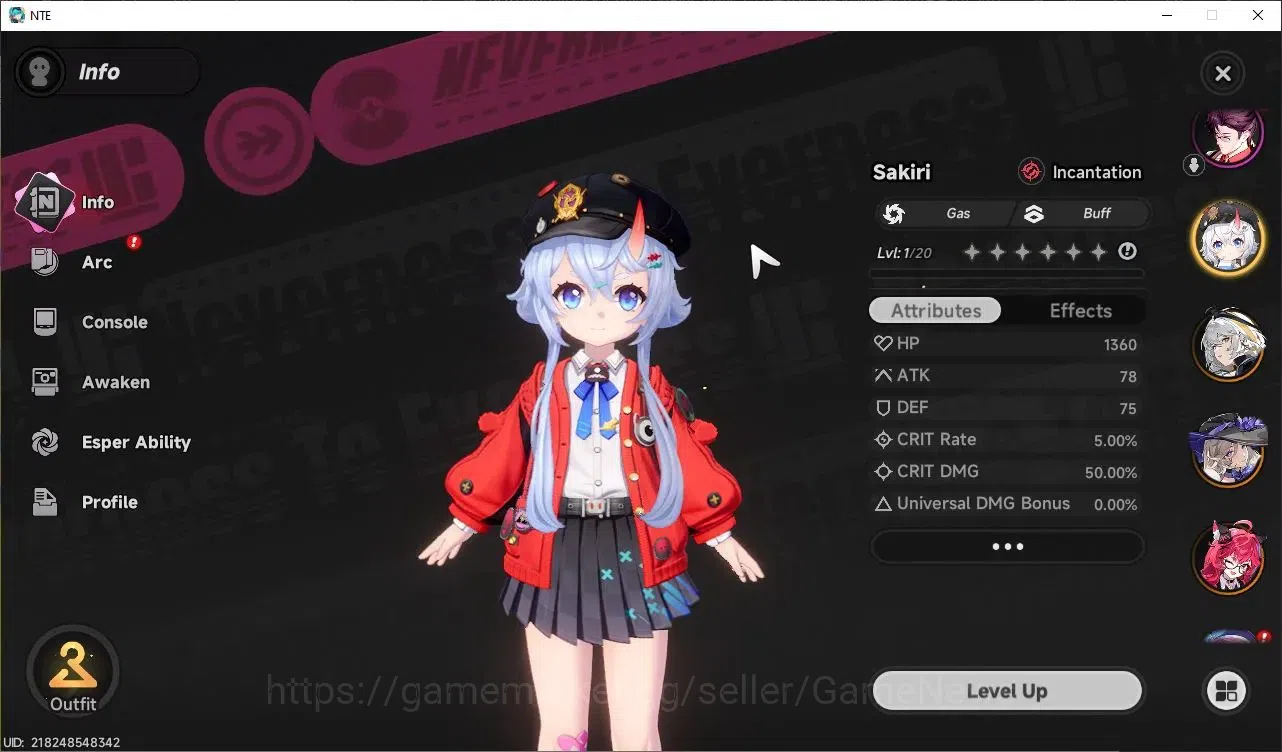 Neverness to Everness Accounts GLOBAL EU|HL 3 [4 SSR] Limited Nanally, Jiuyuan, Sakiri, Hathor |6 SR 3