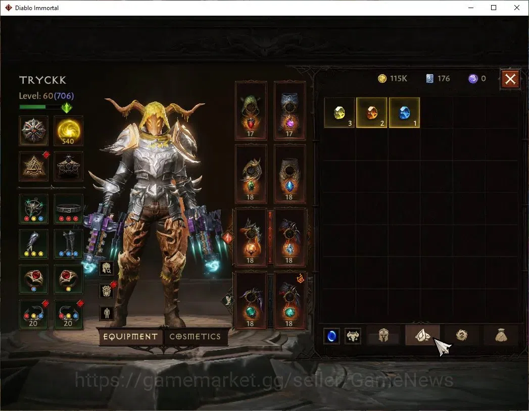 Diablo Immortal Accounts SEA - Verathiel|CS ON|Lv60(706)|Demon Hunter|CR 41 image 6