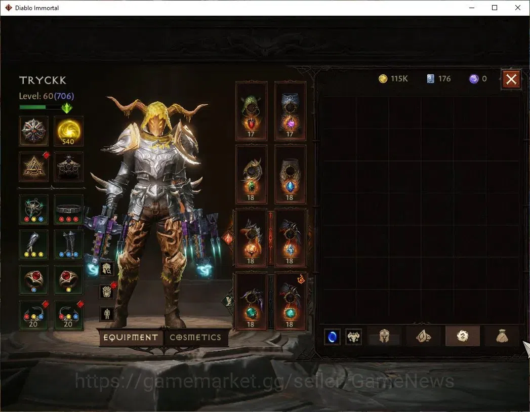 Diablo Immortal Accounts SEA - Verathiel|CS ON|Lv60(706)|Demon Hunter|CR 41 image 7
