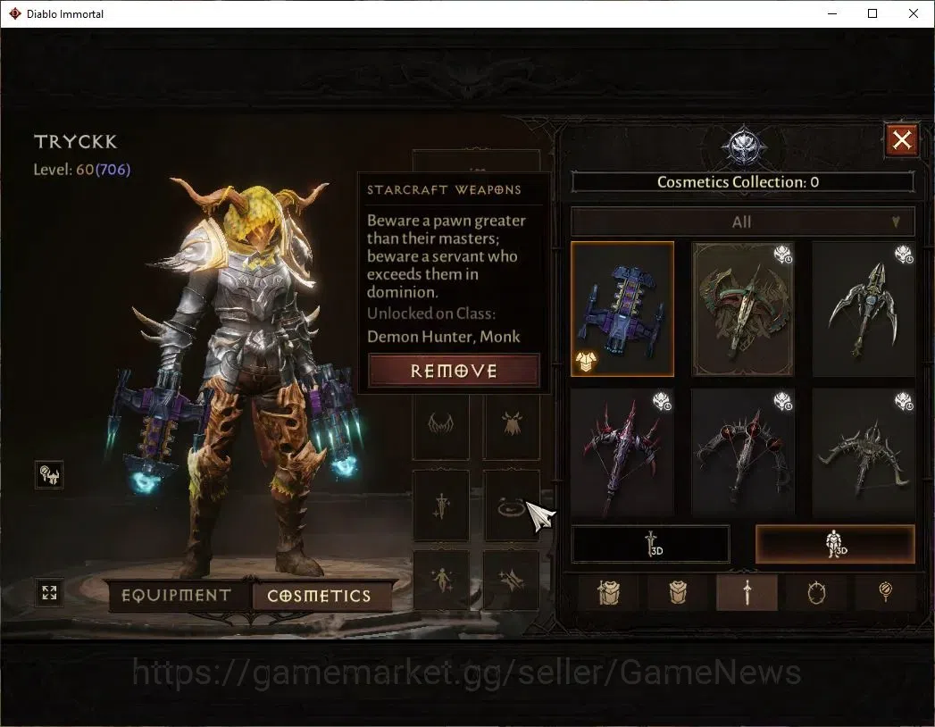 Diablo Immortal Accounts SEA - Verathiel|CS ON|Lv60(706)|Demon Hunter|CR 41 image 9