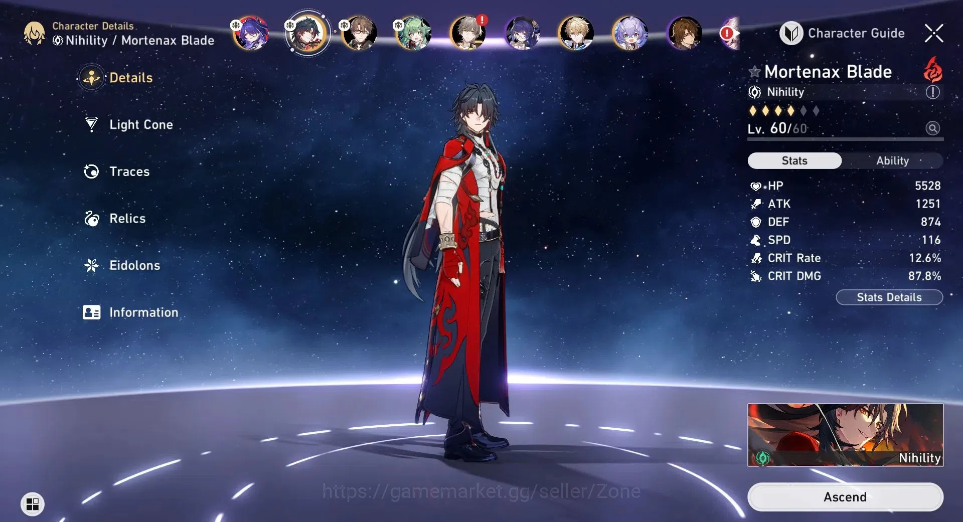 Honkai Star Rail Accounts ASIA|Mortenax Blade E1+Sig LC|TL40|Acheron|Huohuo| image 2