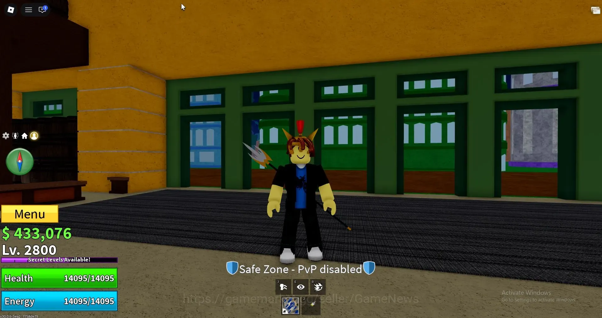 Roblox Accounts Blox Fruit|Lvl 2800|Human V1|GodHuman (Max)|Saber,Yama,Trident|Legendary Fruit (Love,Quake)|433K Beli,12K 1