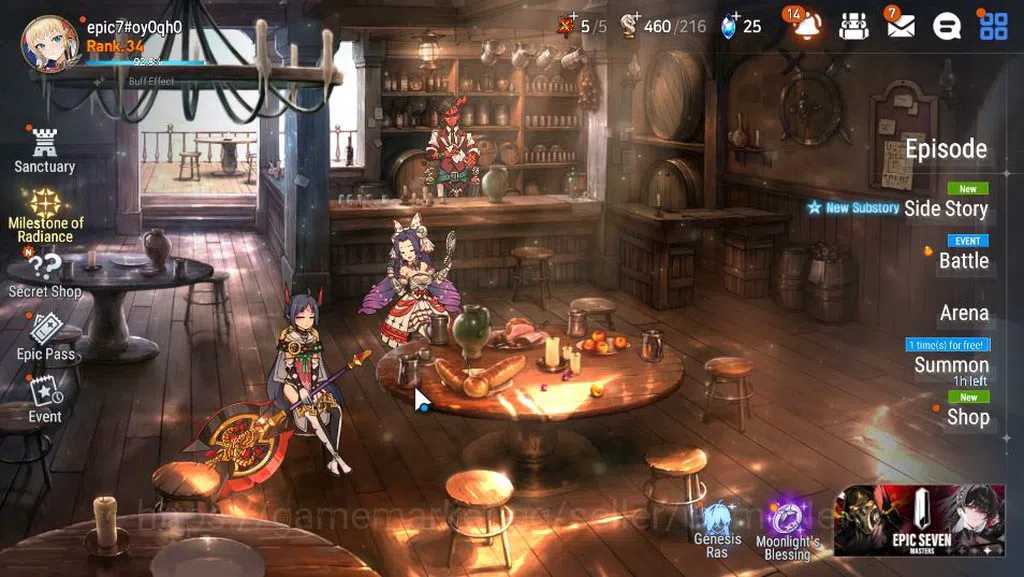 Epic Seven Accounts GLOBAL Unverif|3 ML(SE Celine,A Ravi,Maid Chloe)+R image 1