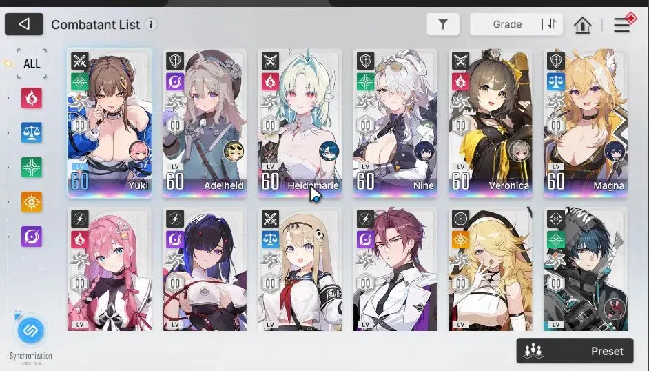 Chaos Zero Nightmare Accounts GLOBL|Lv55|11 SSR(Haidemari+Sign,Adelheid,Tenebria image 3