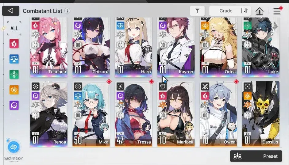 Chaos Zero Nightmare Accounts GLOBL|Lv55|11 SSR(Haidemari+Sign,Adelheid,Tenebria image 4