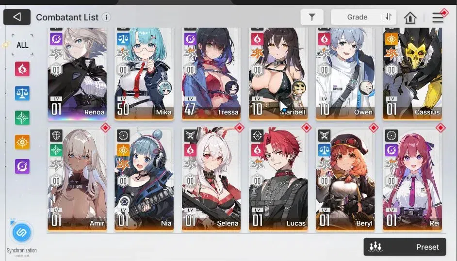 Chaos Zero Nightmare Accounts GLOBL|Lv55|11 SSR(Haidemari+Sign,Adelheid,Tenebria image 5