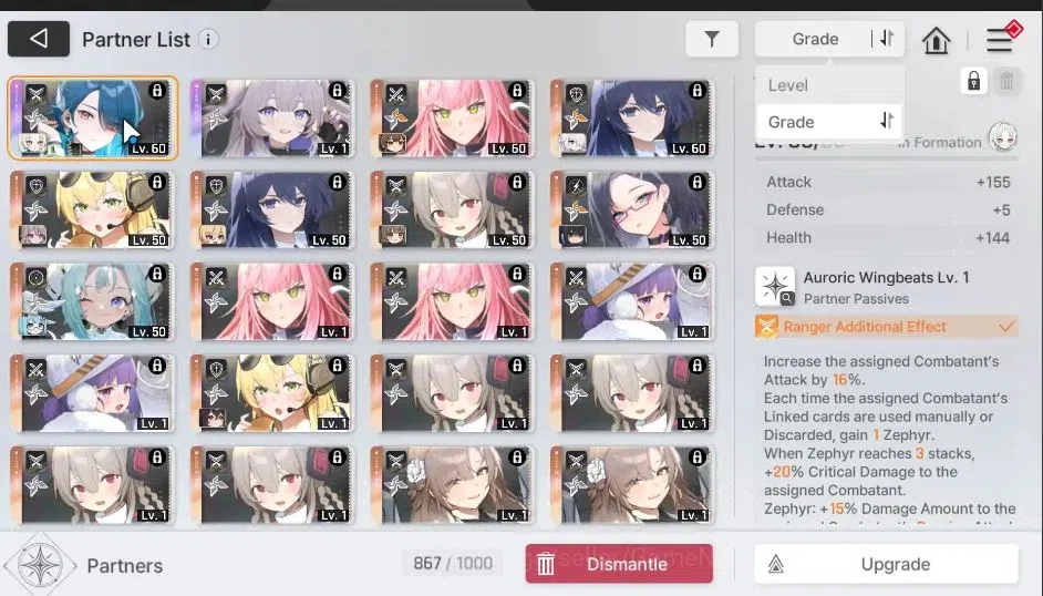 Chaos Zero Nightmare Accounts GLOBL|Lv55|11 SSR(Haidemari+Sign,Adelheid,Tenebria image 6