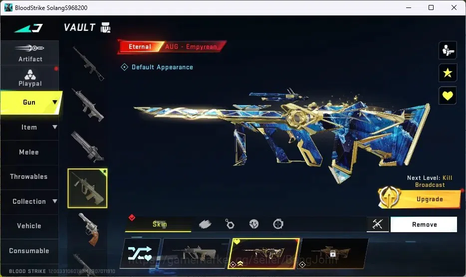 Blood Strike Accounts ASIA | 1 ETERNAL: AUG-Empyrean|1 Epic Name Changin image 2