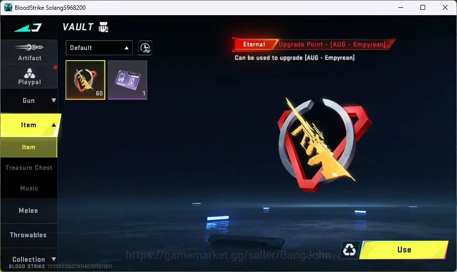 Blood Strike Accounts ASIA | 1 ETERNAL: AUG-Empyrean|1 Epic Name Changin image 4