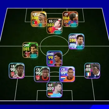 eFootball Accounts Legends & Iconic Players Android|2 New Big Time Cristiano Ronaldo ft Lamine Yamal|Show Time Messi,Veiga|3