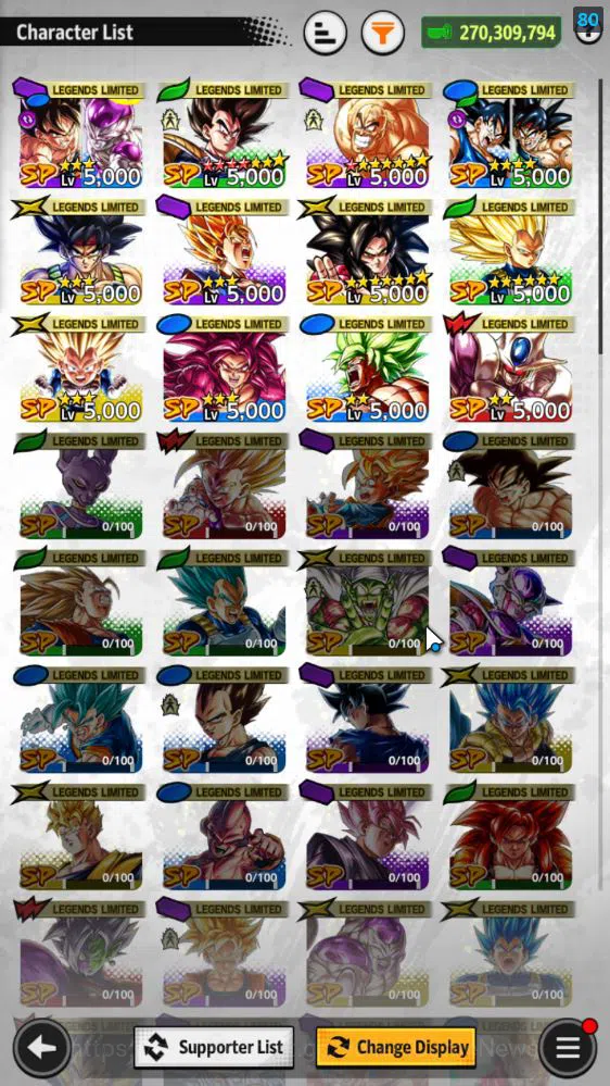 Dragon Ball Legends Accounts 270M Total Power|LV 151|2LR+3UL+12LL|Bardock,SS3 G image 6