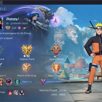 Mobile Legends: Bang Bang Collector Global|Hero 133|Skin 307|Renowned|Naruto Lukas|CC  image 1