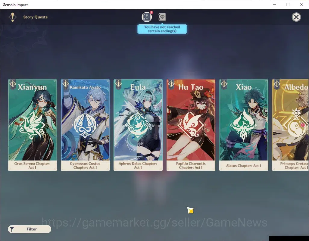 Genshin Impact Accounts ASIA | AR 44 | 2262 Primo | 1 Limited + 1 (*5Stand image 13