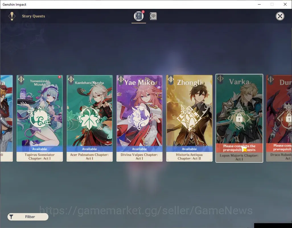 Genshin Impact Accounts ASIA | AR 44 | 2262 Primo | 1 Limited + 1 (*5Stand image 14