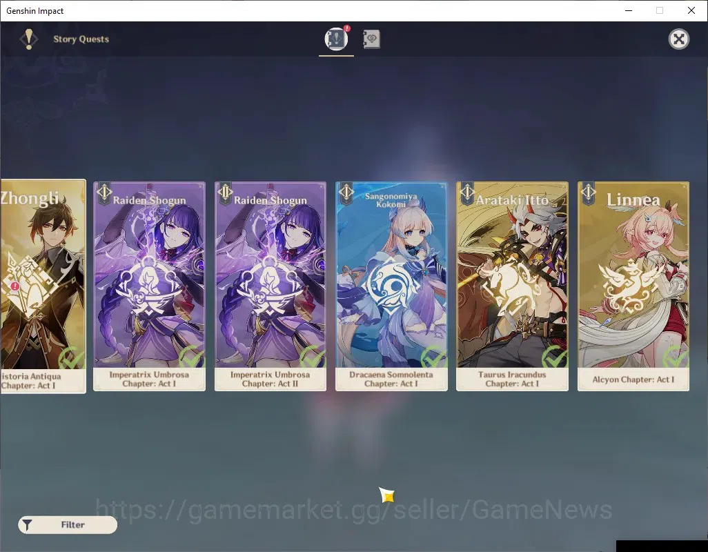 Genshin Impact Accounts ASIA | AR 44 | 2262 Primo | 1 Limited + 1 (*5Stand image 16