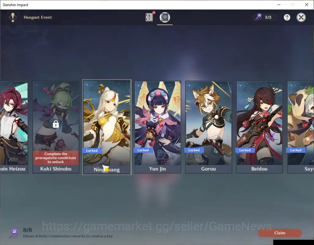 Genshin Impact Accounts ASIA | AR 44 | 2262 Primo | 1 Limited + 1 (*5Stand image 17