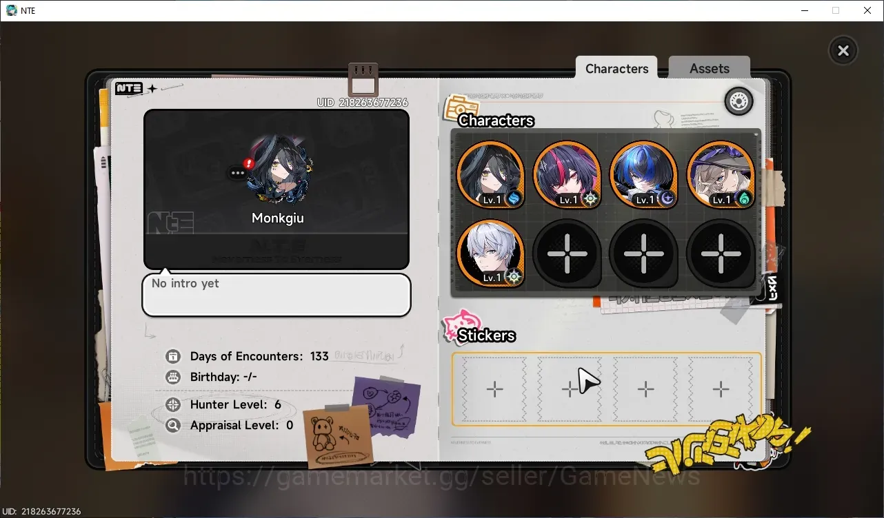 Neverness to Everness Accounts GLOBAL NA|HL 6|4 S-Class 2 Limited|(Blackbird+Outfit)+Sign,Shinku|3 Selector|Scarlet,Tomato 1