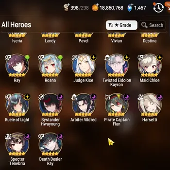 Epic Seven Accounts High-End Global Unverif |10ML(Arby,STenebria,JKise,MChloe,Etc)|PoH+Bless ON|SS 1.4K||Stigma 1K|Abyss