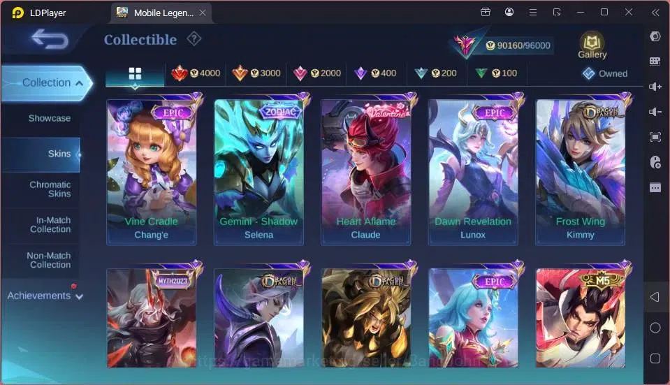 Mobile Legends: Bang Bang Accounts GLOBAL Hero 132 Skin 339 |Legend Valir|KOFMasha|LB image 12
