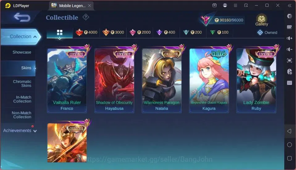 Mobile Legends: Bang Bang Accounts GLOBAL Hero 132 Skin 339 |Legend Valir|KOFMasha|LB image 17