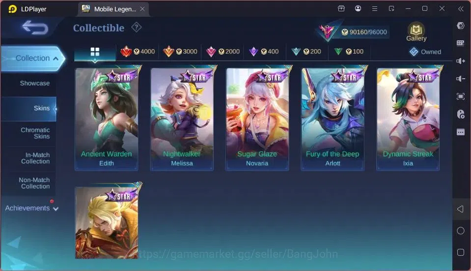 Mobile Legends: Bang Bang Accounts GLOBAL Hero 132 Skin 339 |Legend Valir|KOFMasha|LB image 2