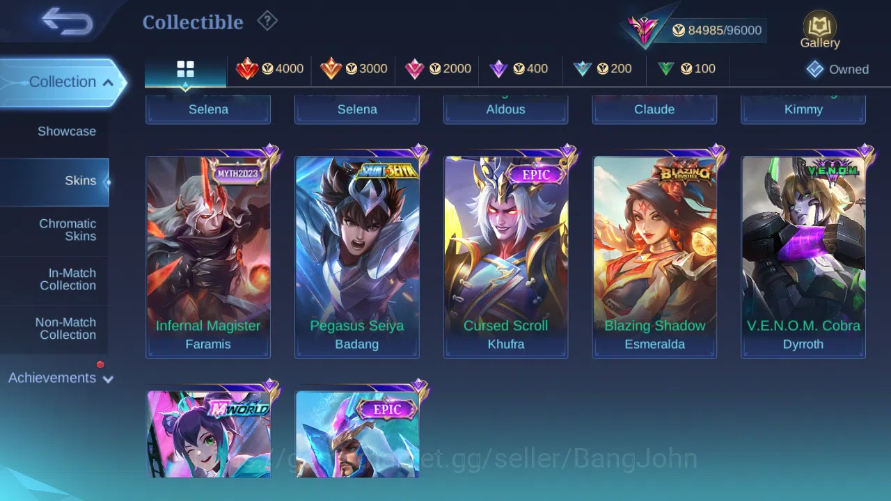 Mobile Legends: Bang Bang Accounts Hero 131 | Skin 359 | Glory | Recall Epic Merah |  image 14