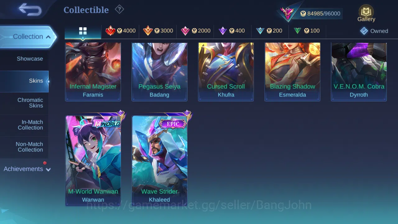 Mobile Legends: Bang Bang Accounts Hero 131 | Skin 359 | Glory | Recall Epic Merah |  image 15