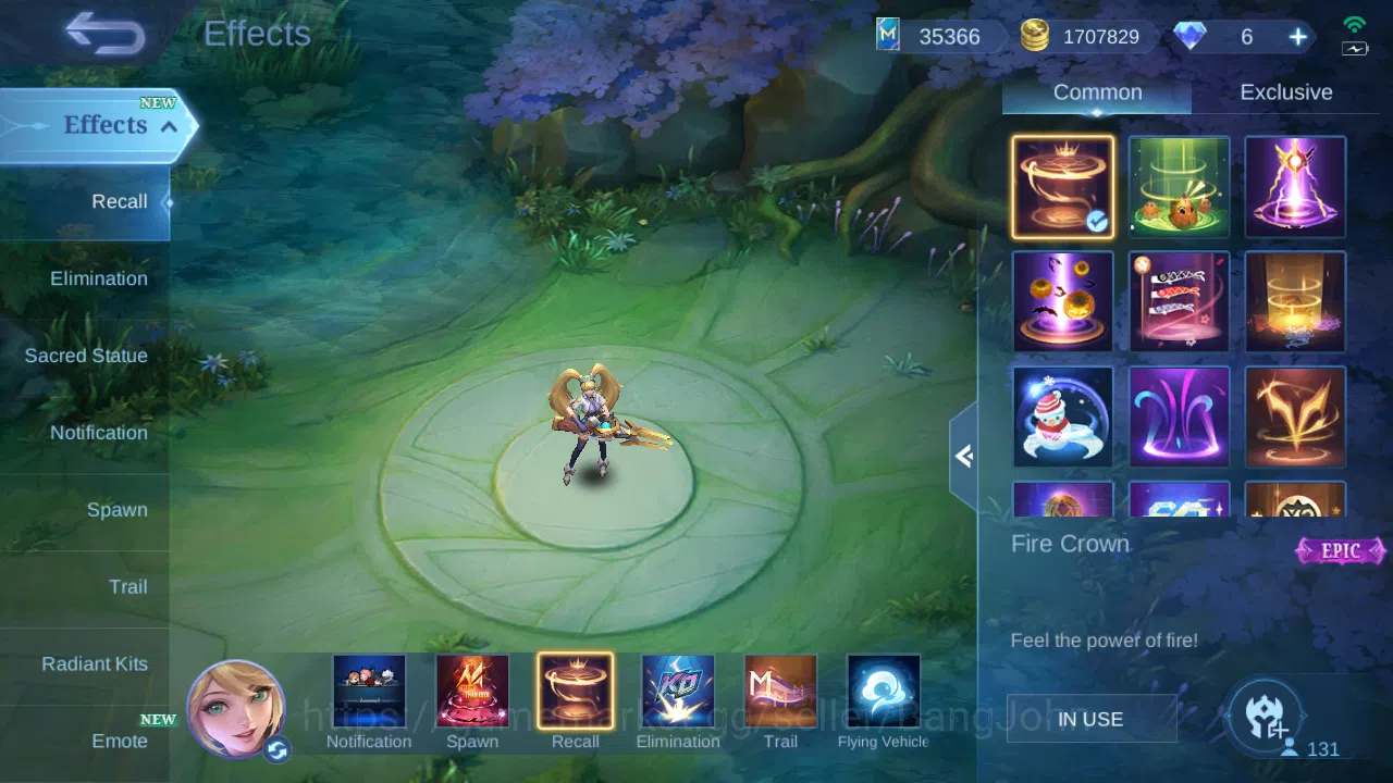 Mobile Legends: Bang Bang Accounts Hero 131 | Skin 359 | Glory | Recall Epic Merah |  image 16